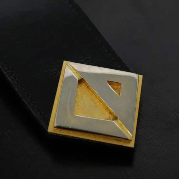 Christian Dior Shoulder Bag Leather Black Gold Auth - Picture 8 of 15